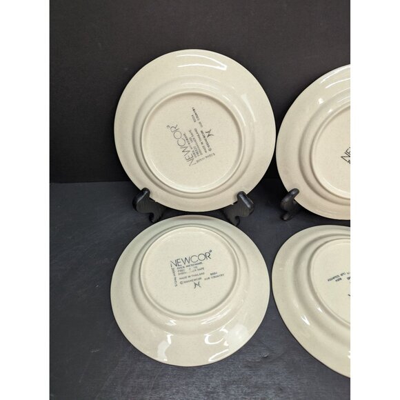 Vintage Newcor Stoneware 6004 Our Country Farmhouse Salad Plate Set of 4 - Picture 9 of 12